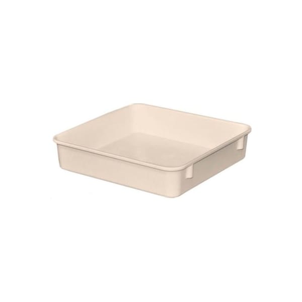 Mfg Tray Nestable Storage Tote, 9-3/4 in L x 9-1/4 in W x 2-1/8 in H, White, Fiberglass 9241085269 - main